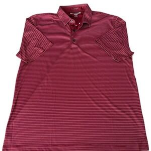 Greg Norman ML75 Play Dry Golf Polo Mens XL Burgundy Maroon Striped Short Sleeve
